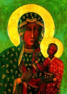 Obrazek przedstawiający Matkę Bożą Częstochowską